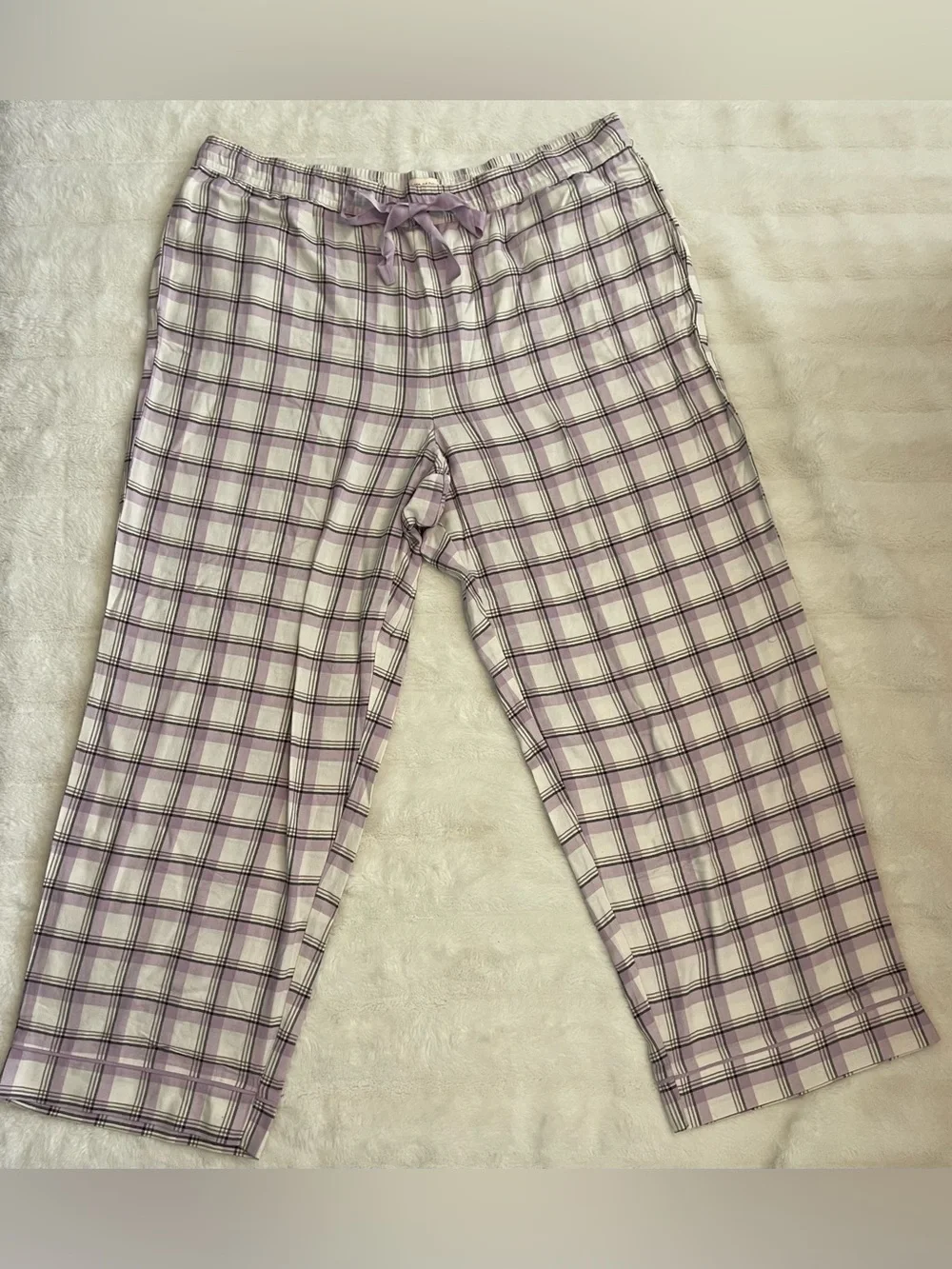 State Of Day Pajama Pants Sunday Plaid, XXL Purple